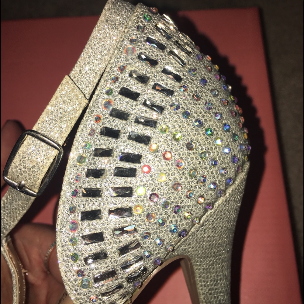 Silver Prom Heels - Picture 5 of 7